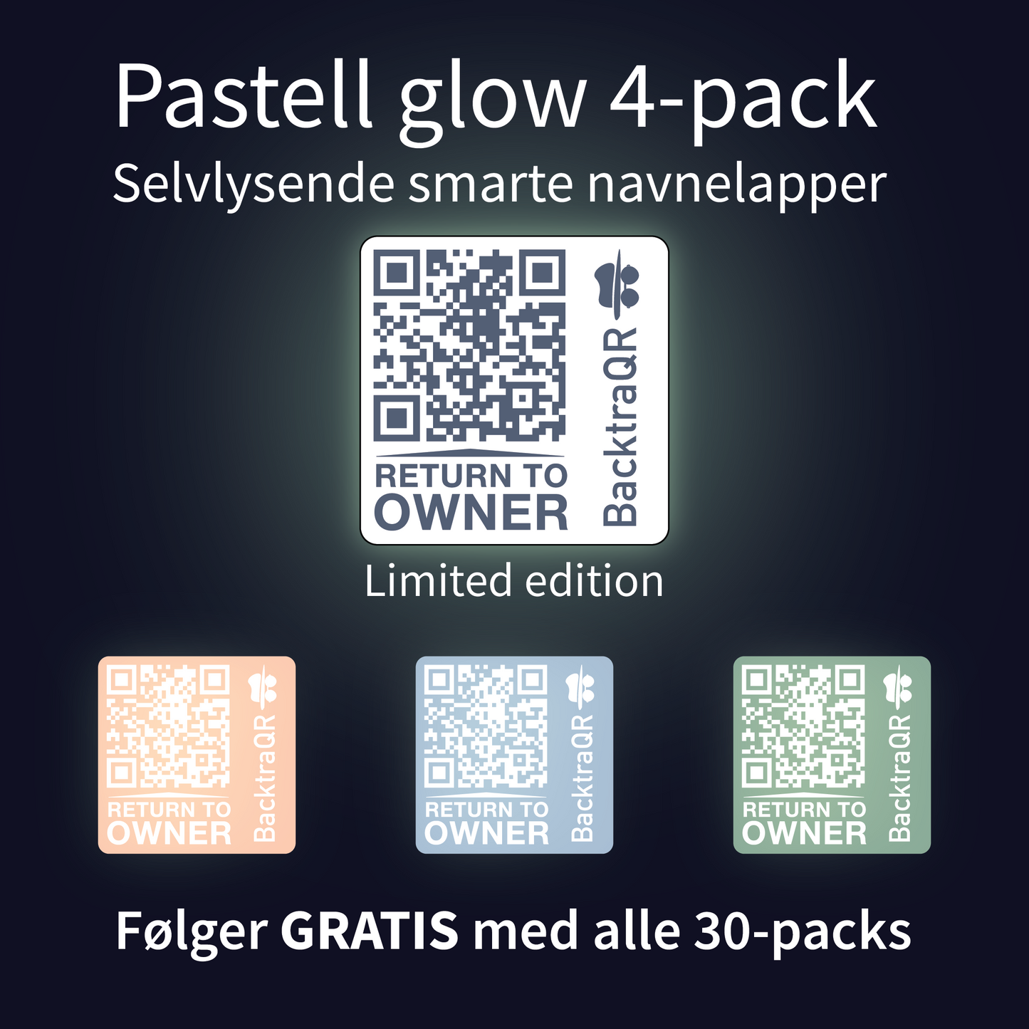 Smarte navnelapper med QR-kode